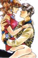drawing of couple in close hugging one another