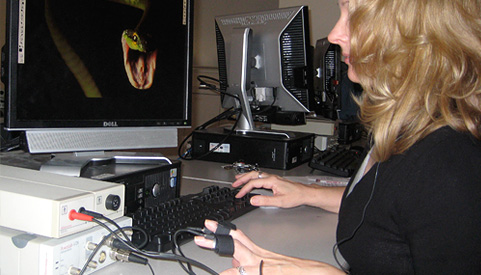 Student at Psychology Lab